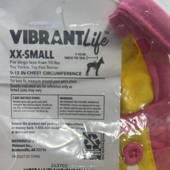 Vibrant Toy YorKie, Toy Fox Terrier Dogs Dress XXS NEW - Picture 9 of 10